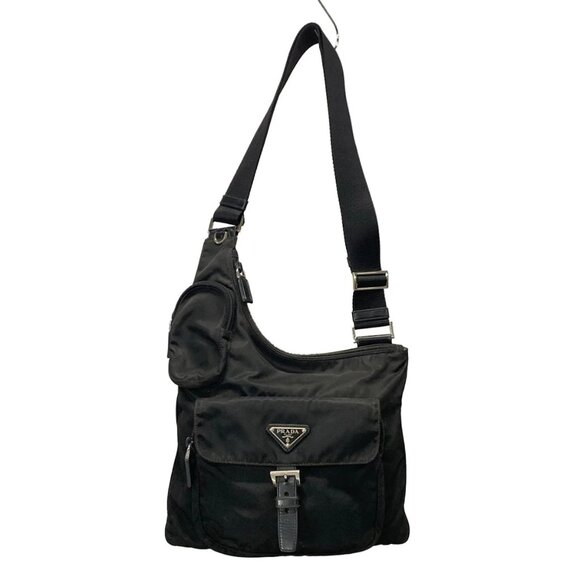 PRADA - Black Nylon Shoulder Bag 451-081125 - Picture 1 of 11